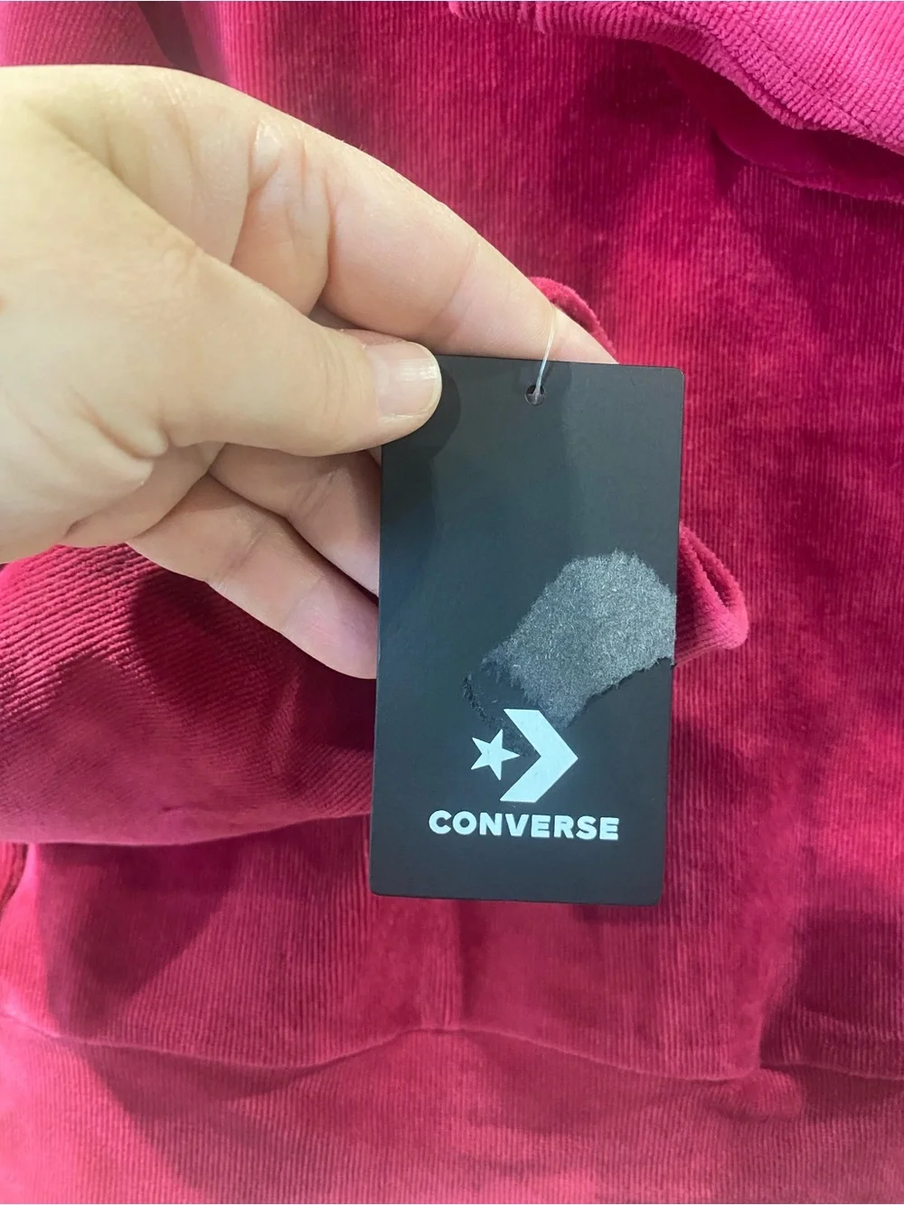 Converse Kids Velour Corduroy Zip-Up Jacket - Hoodie Raspberry Pink. NWT